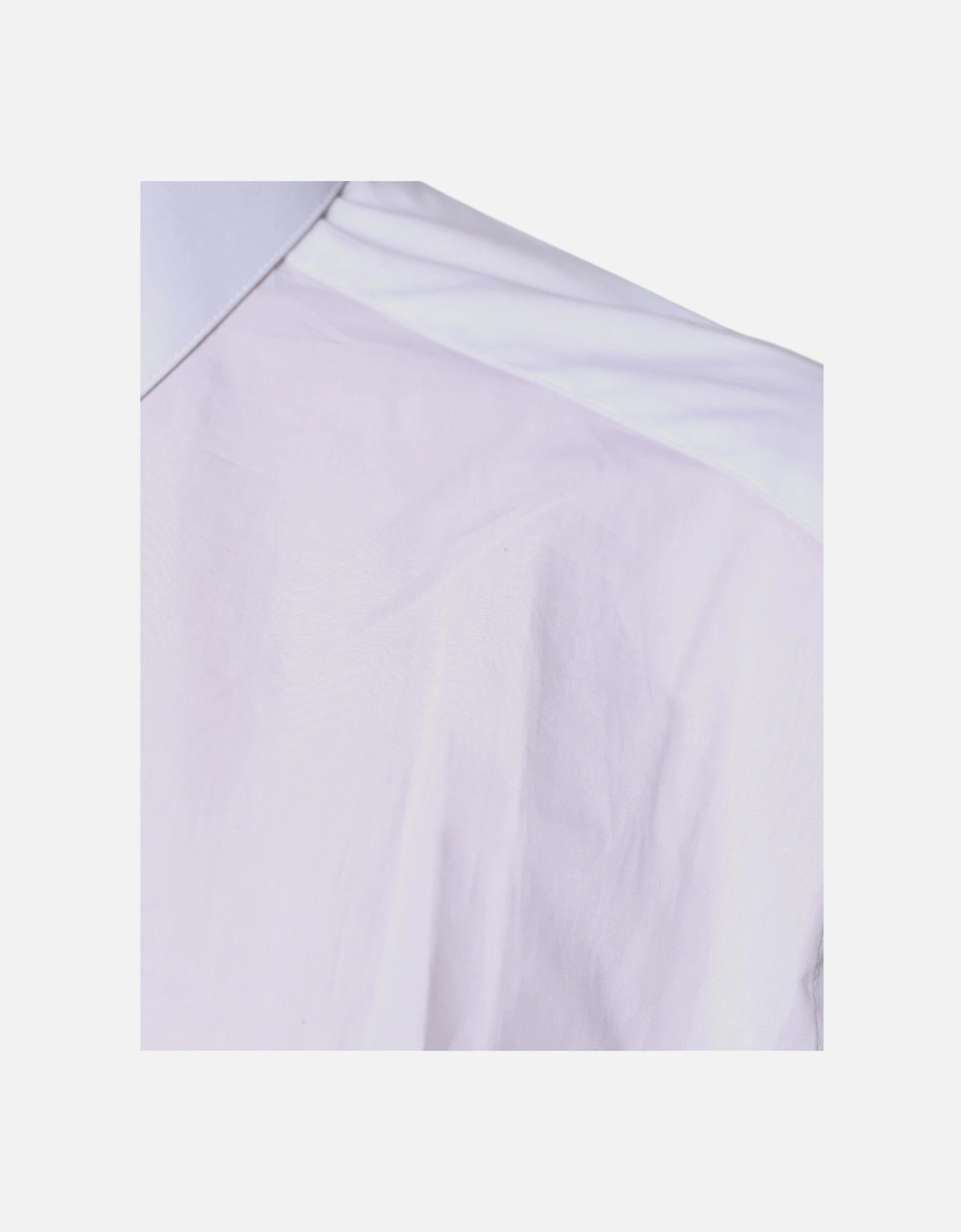 Cotton Collared Long Sleeve Shirt with Logo Details Women - White