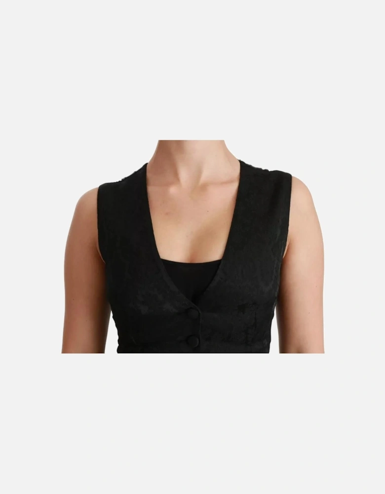 Sleeveless Lace Vest Waistcoat Women - Black