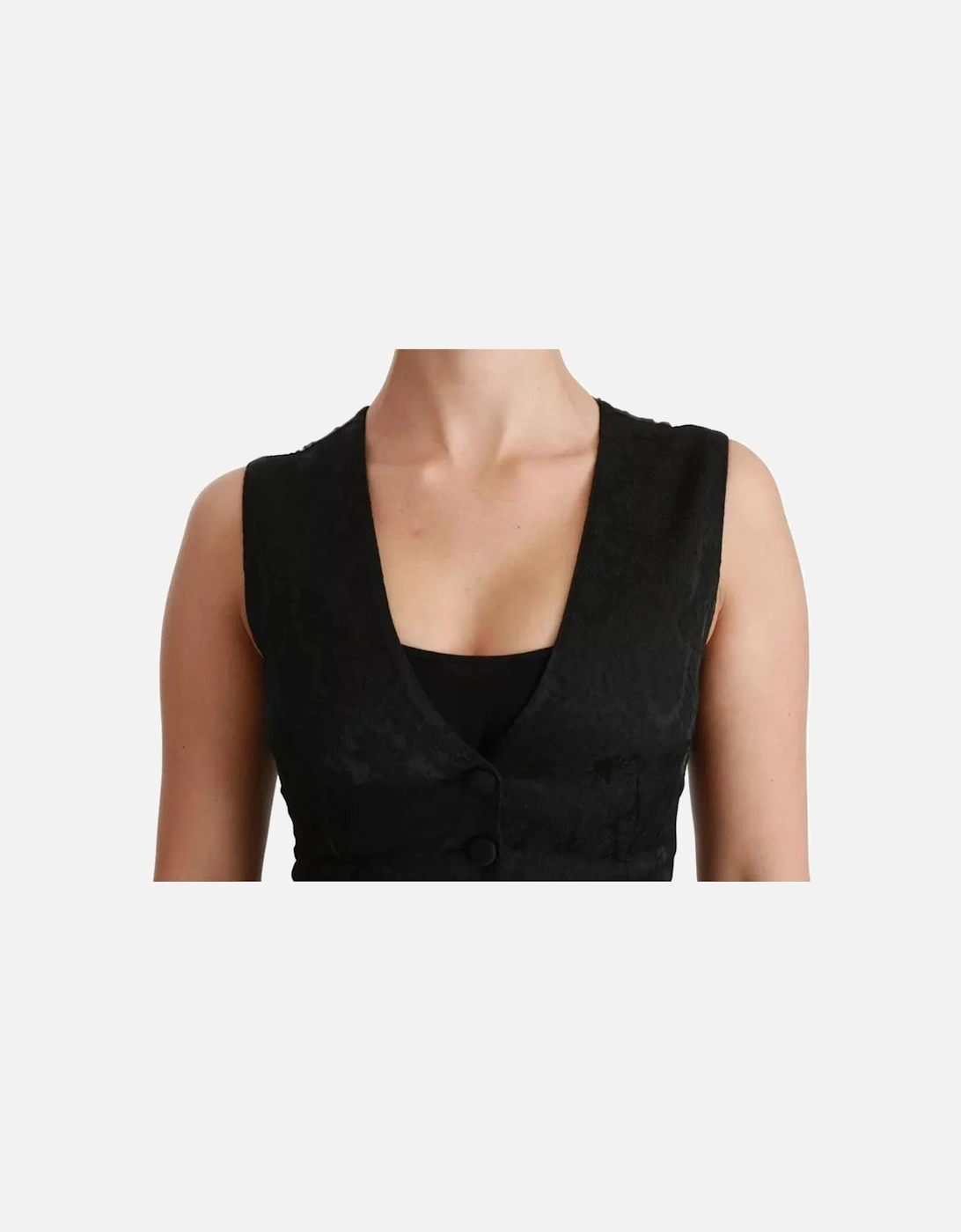 Sleeveless Lace Vest Waistcoat Women - Black