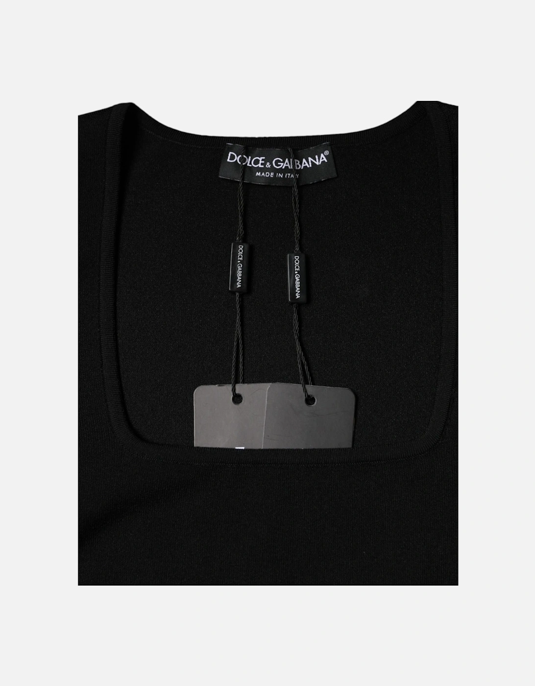 Square Neck Long Sleeves Blouse Women - Black T-Shirts