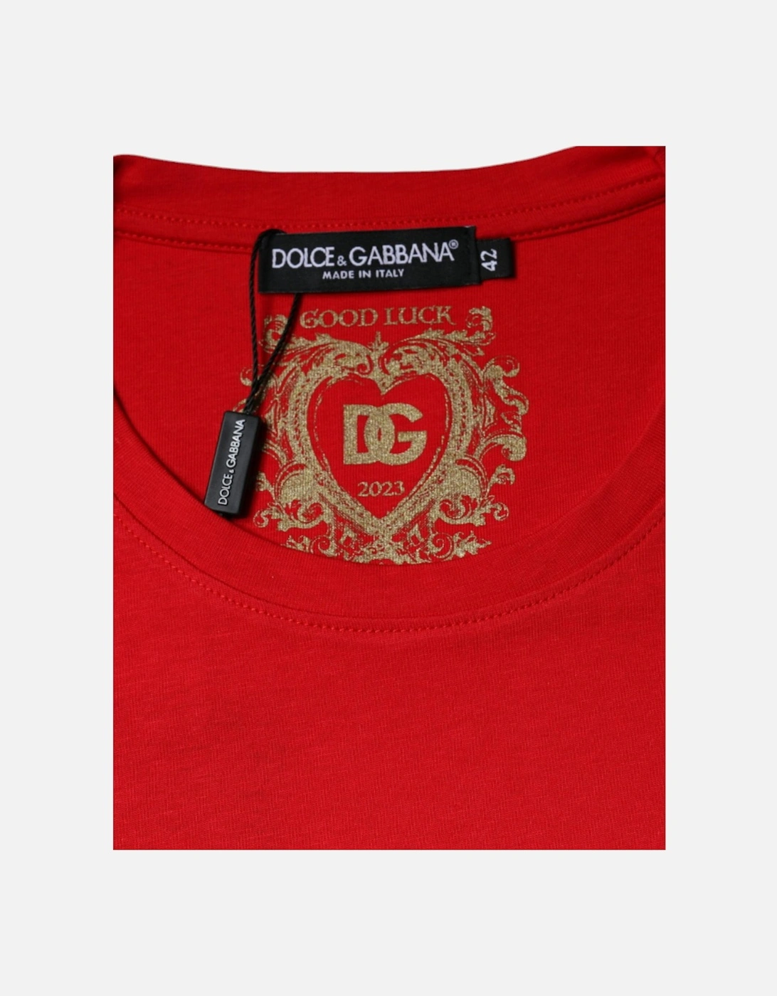 Crew Neck Short Sleeve Cotton T-Shirt Women - Red