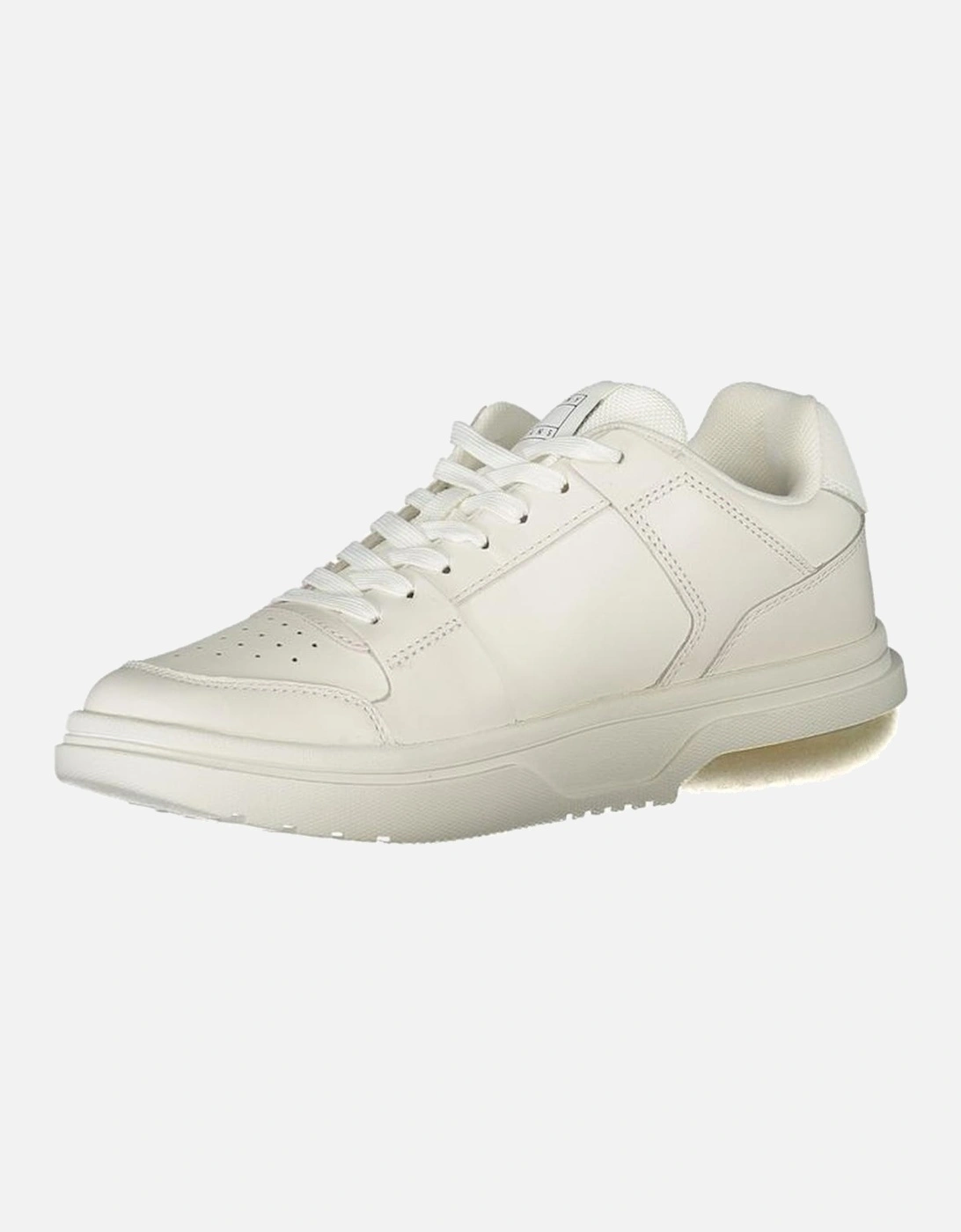 Tommy Hilfiger Women's White Contrasting Detail Sports Sneakers - : Size 3.5