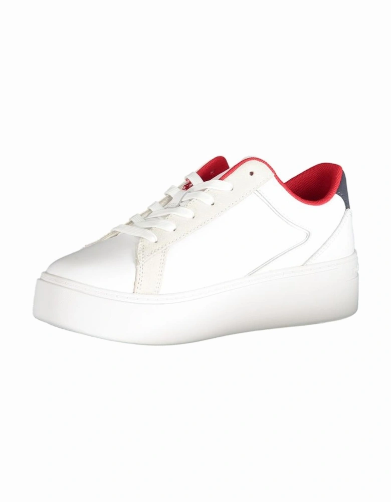 Laced Sports Footwear with Contrast Details and Logo Women - White