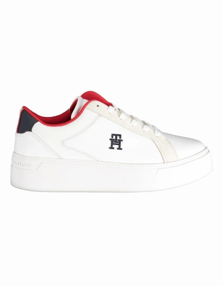 Laced Sports Footwear with Contrast Details and Logo Women - White