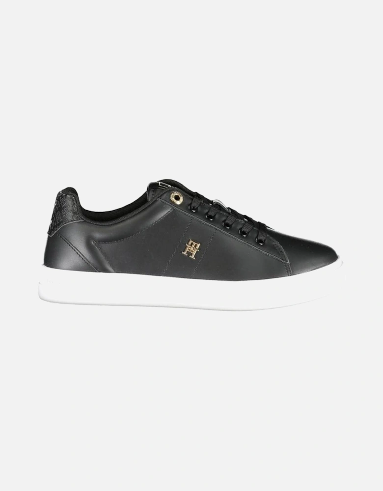 Lace-Up Sports Footwear with Contrast Details Women - Black