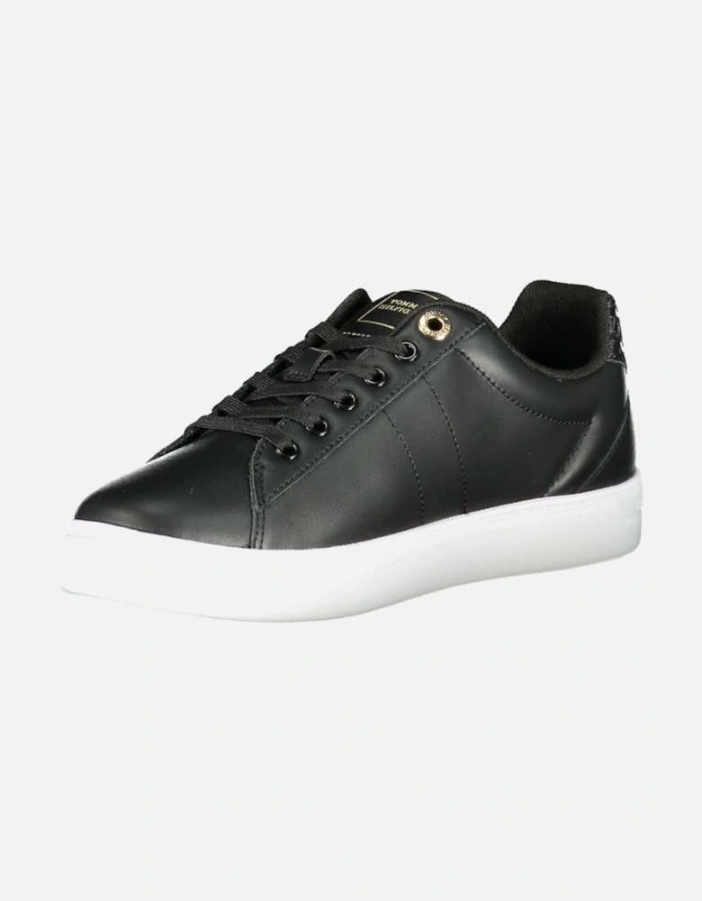 Lace-Up Sports Footwear with Contrast Details Women - Black