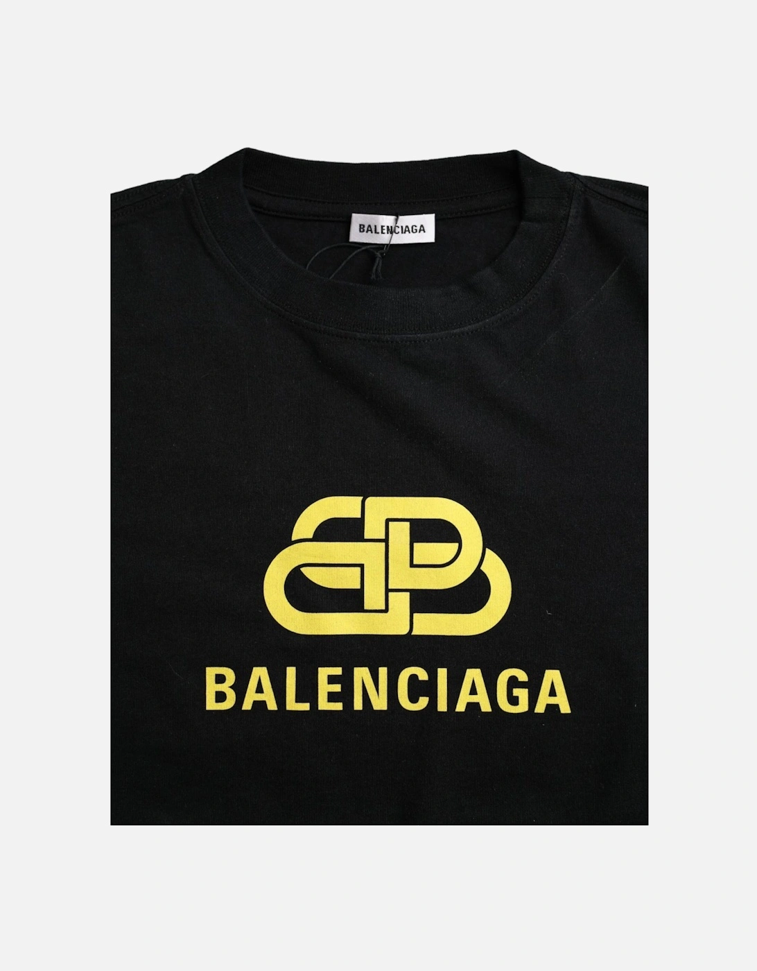 Cotton Crew Neck T-Shirt with Logo Print Women - Black