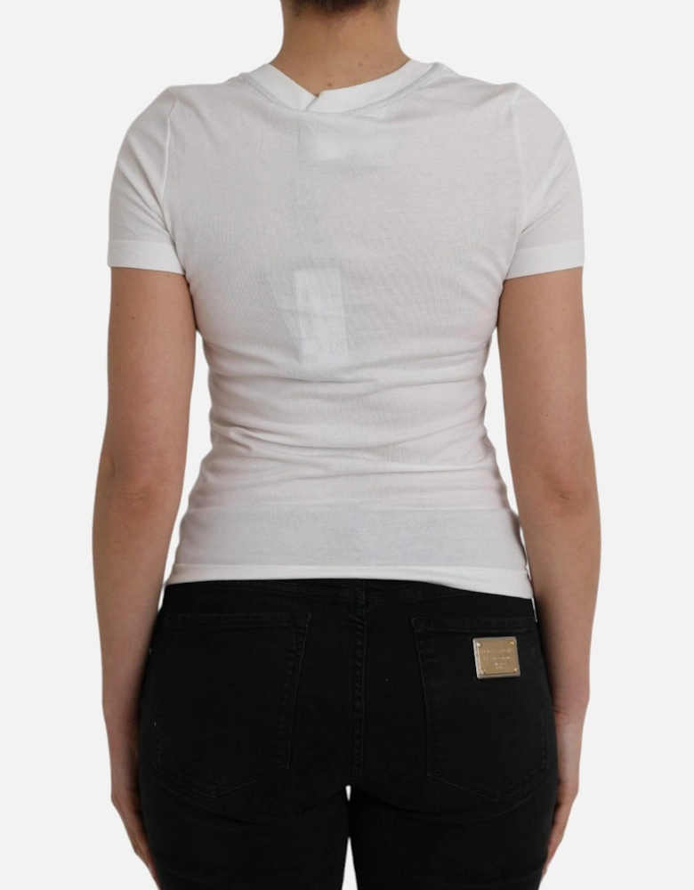 Graphic Print Crew Neck T-Shirt Women - White
