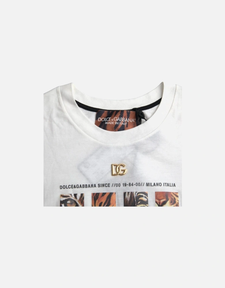 Graphic Print Crew Neck T-Shirt Women - White