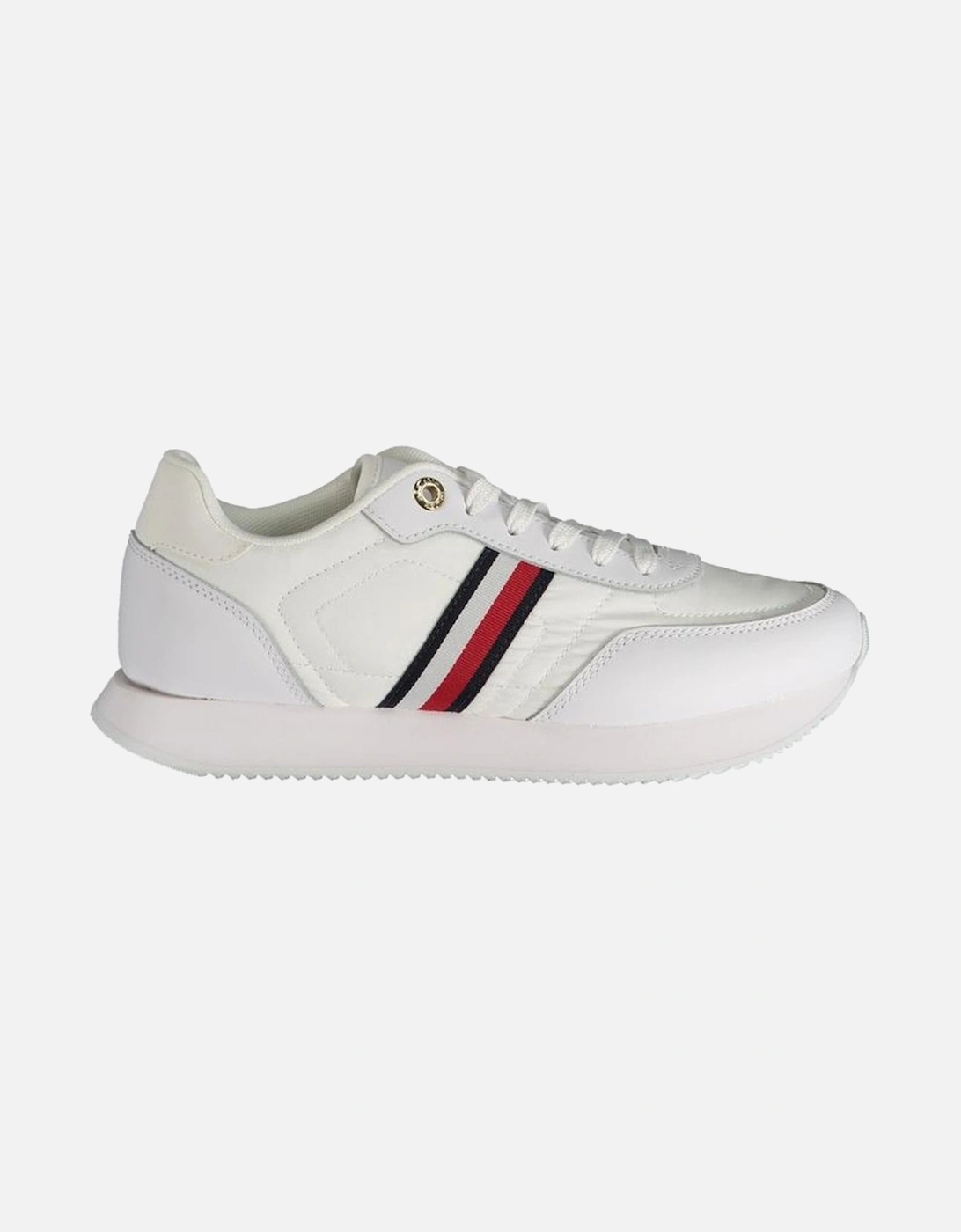 White Polyester Sneaker Women, 4 of 3