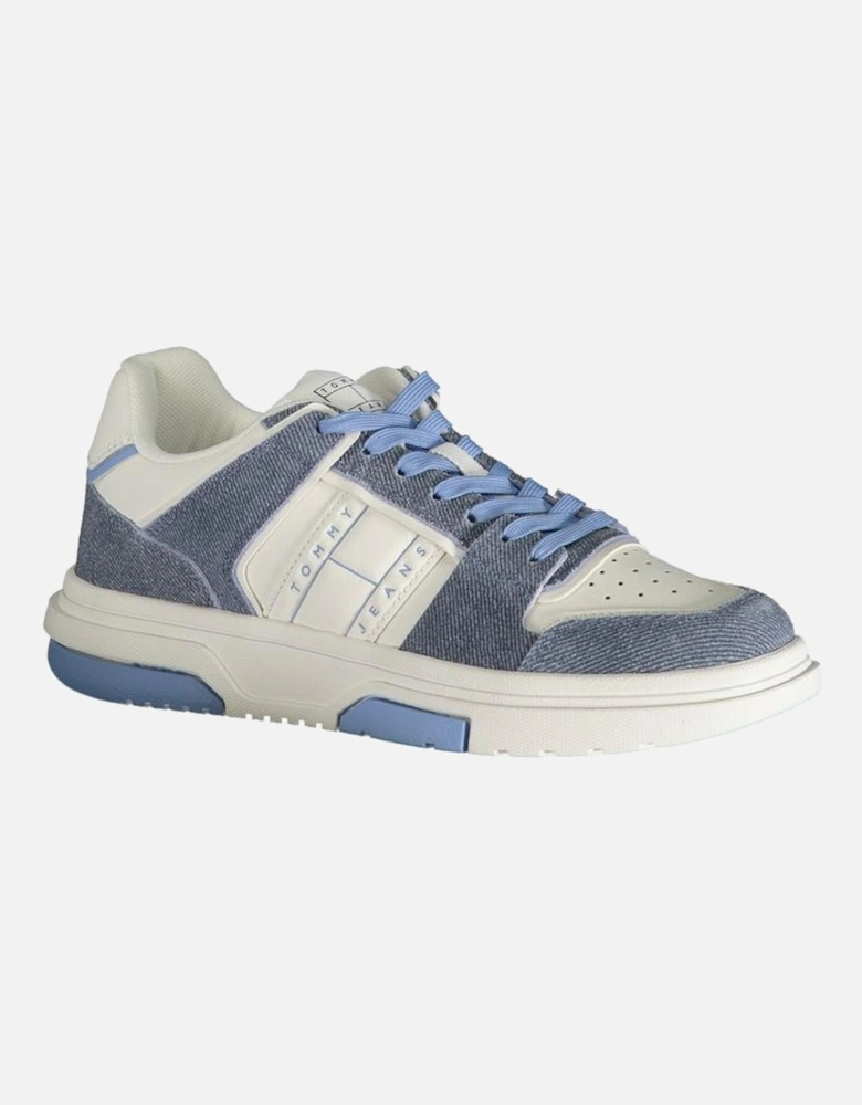 Light Blue Polyester Sneaker Women