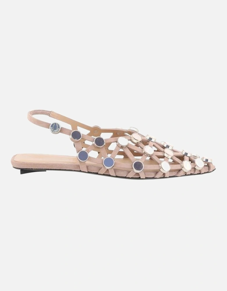 Grid Ballerinas Women - Beige Flats