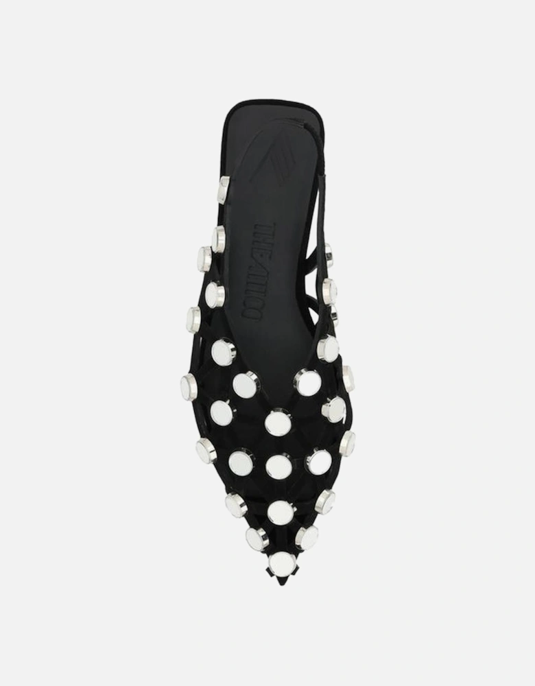 Grid Ballerinas Women - Black Flats