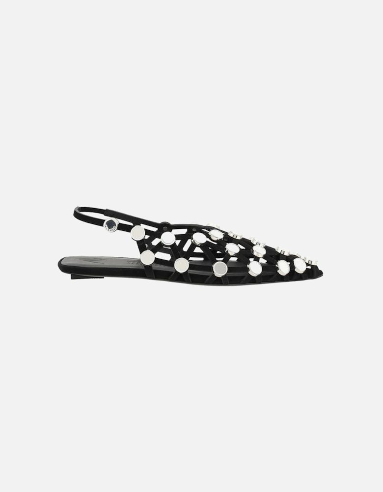 Grid Ballerinas Women - Black Flats