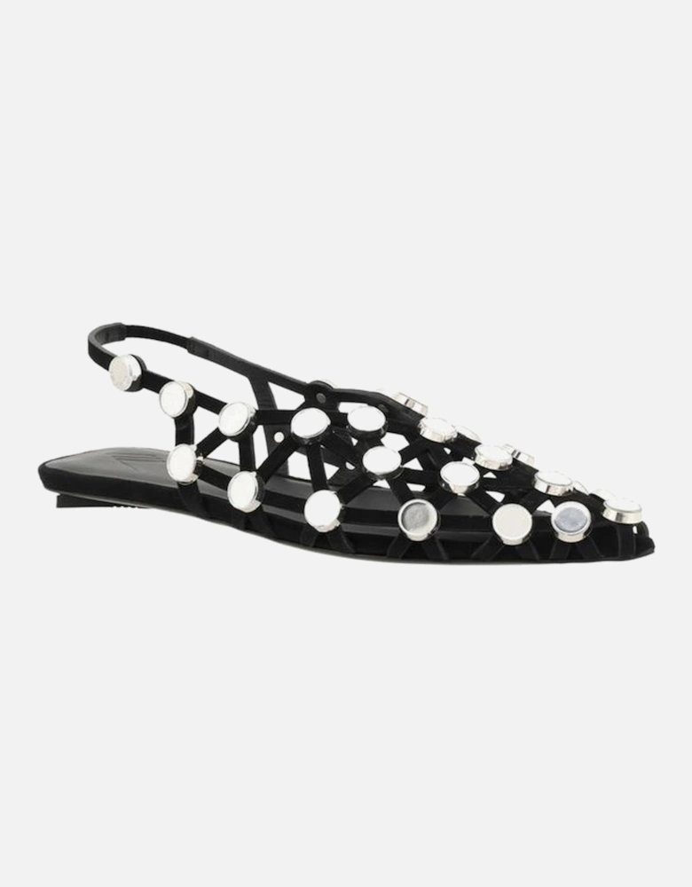 Grid Ballerinas Women - Black Flats