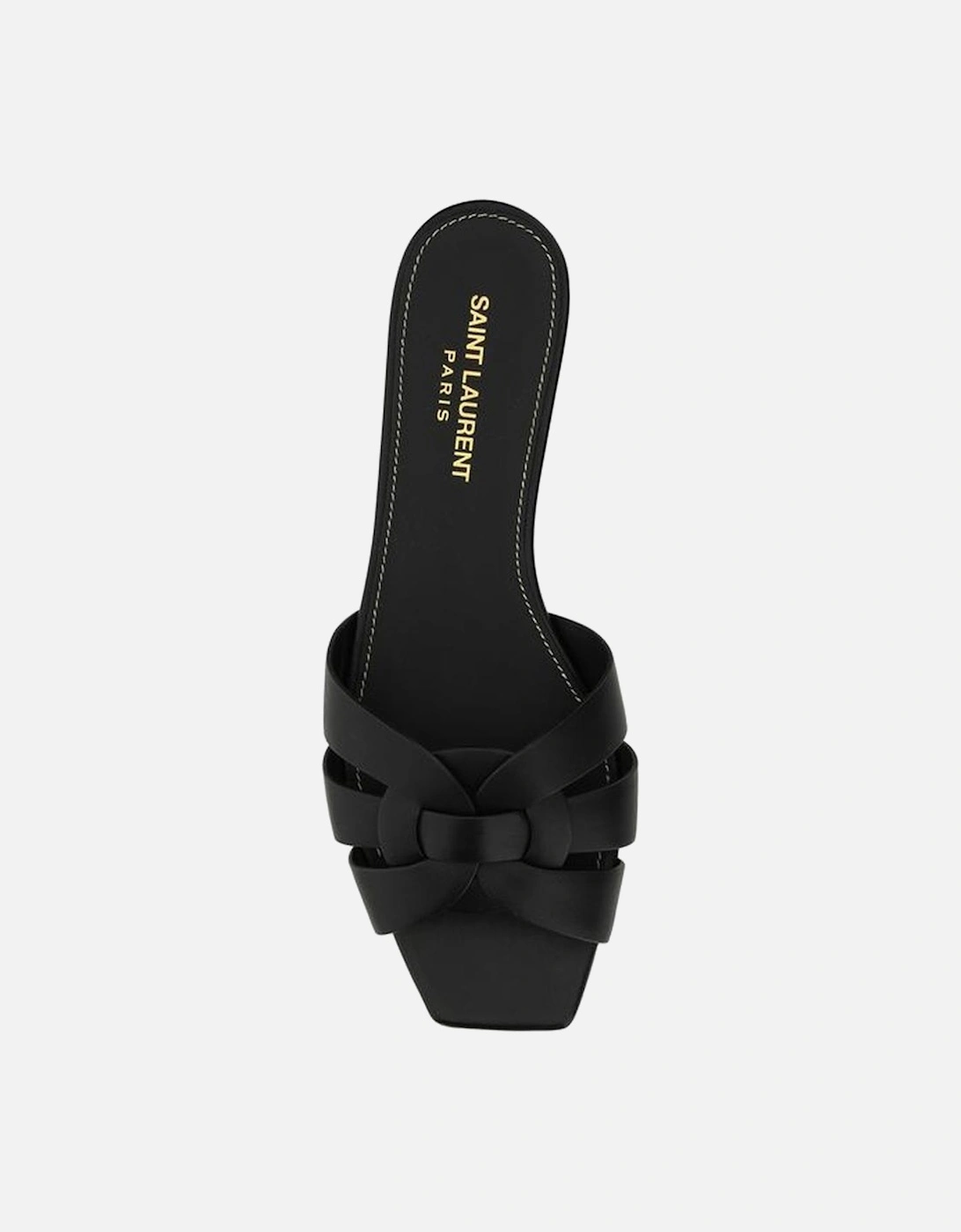 Calfskin Braided Block Heel Sandals Women - Black