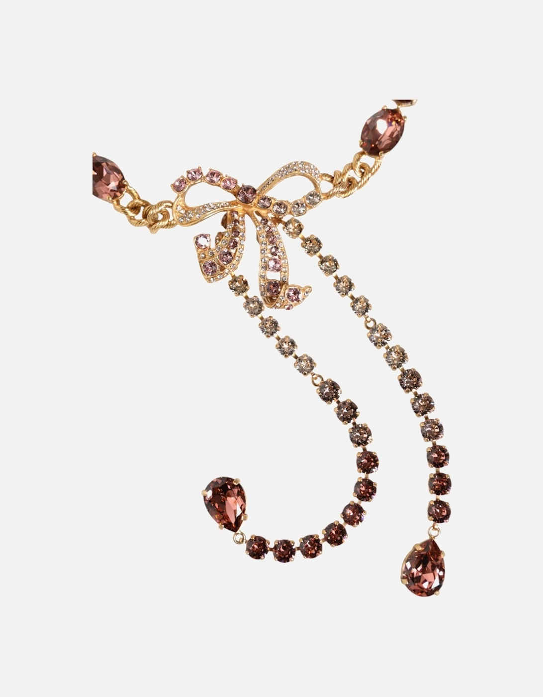 Embellished Gold Tone Chain Belt with Clasp Women