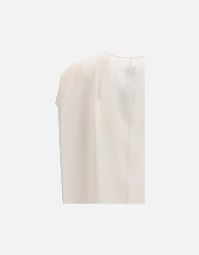 Silk V-Neck Short Sleeve Top Women - Cream T-Shirts
