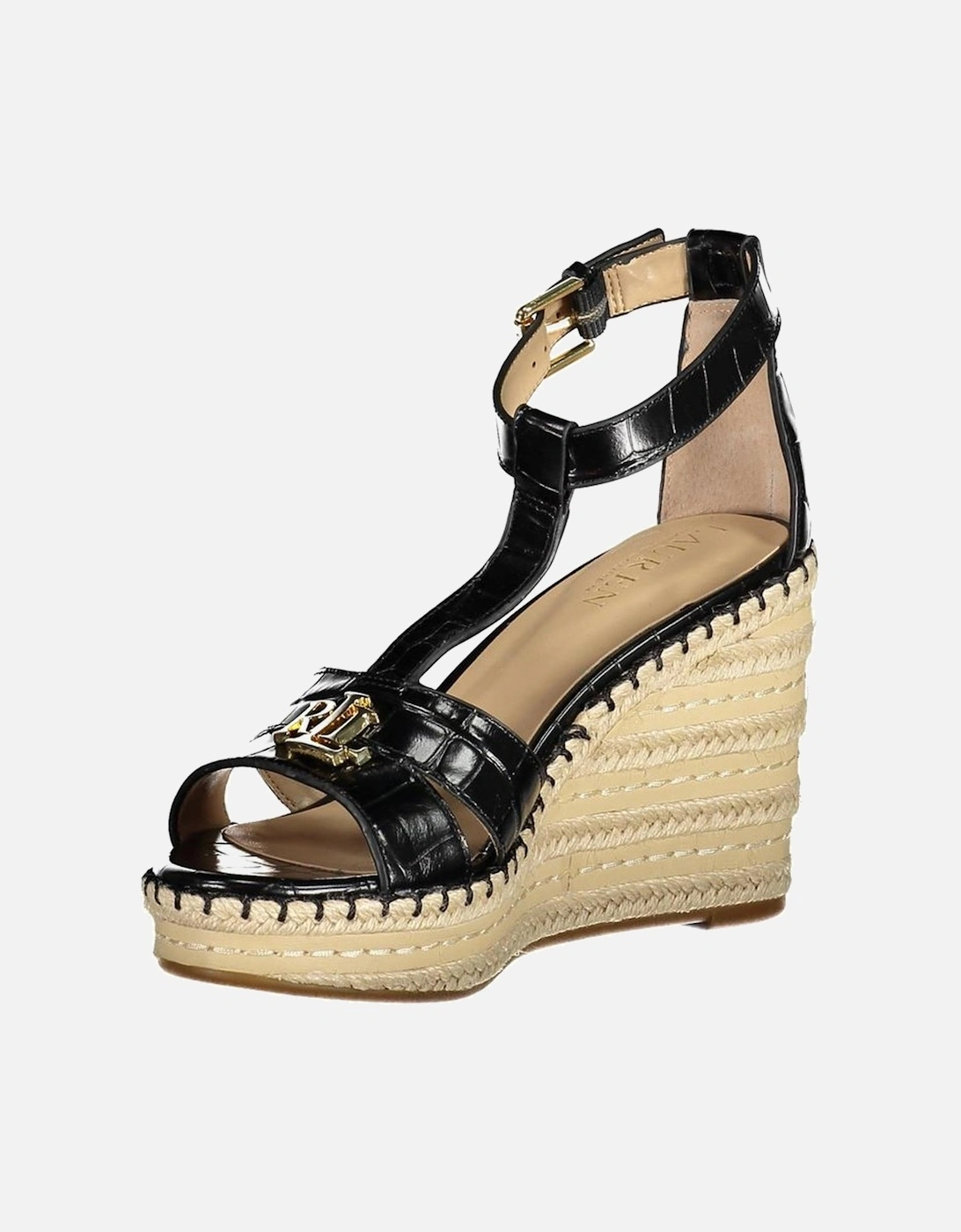 Black Polyester Sandal Women