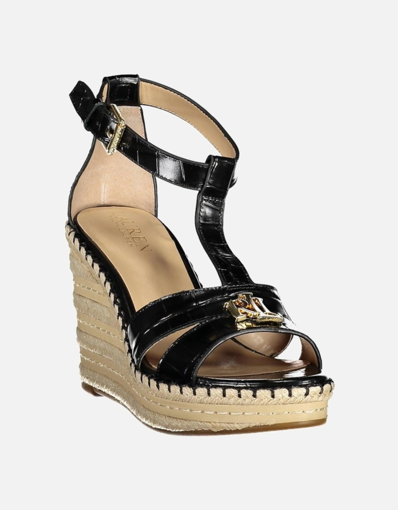 Black Polyester Sandal Women