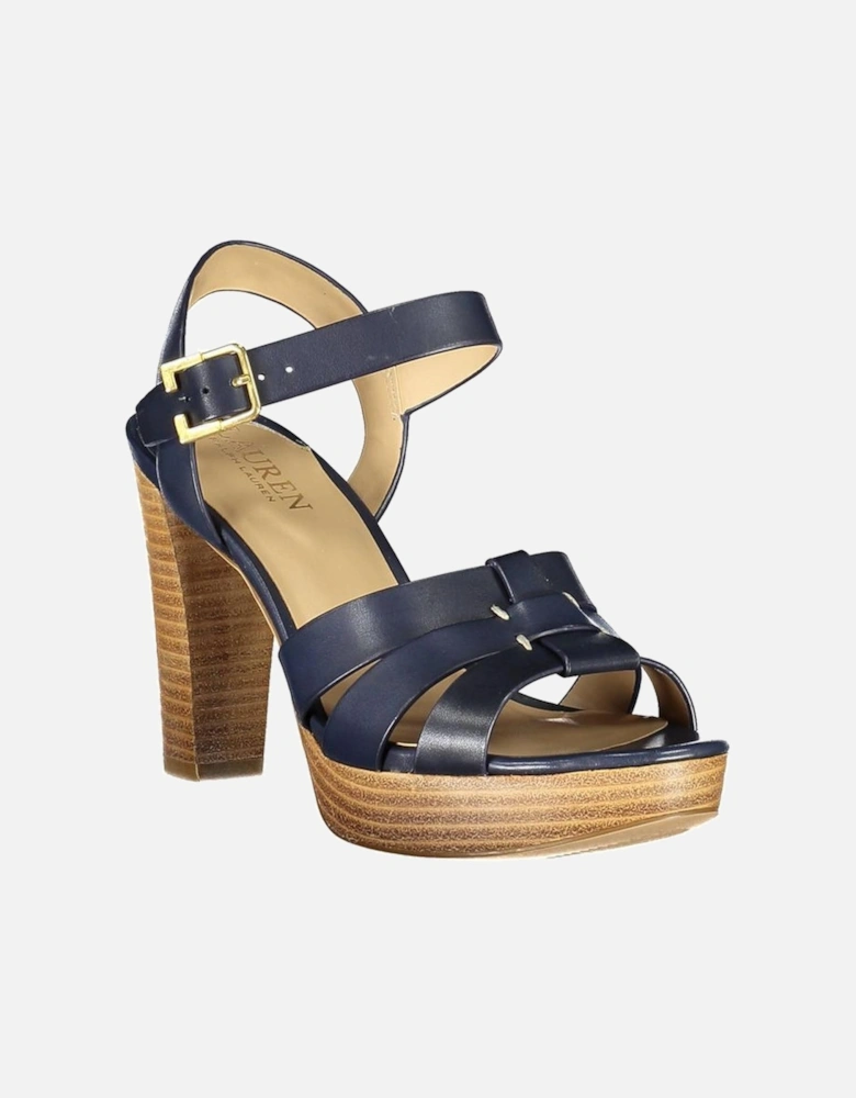 Blue Leather Sandal Women