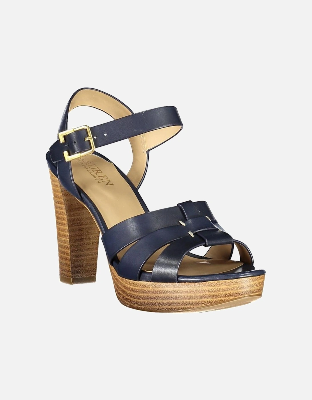 Blue Leather Sandal Women