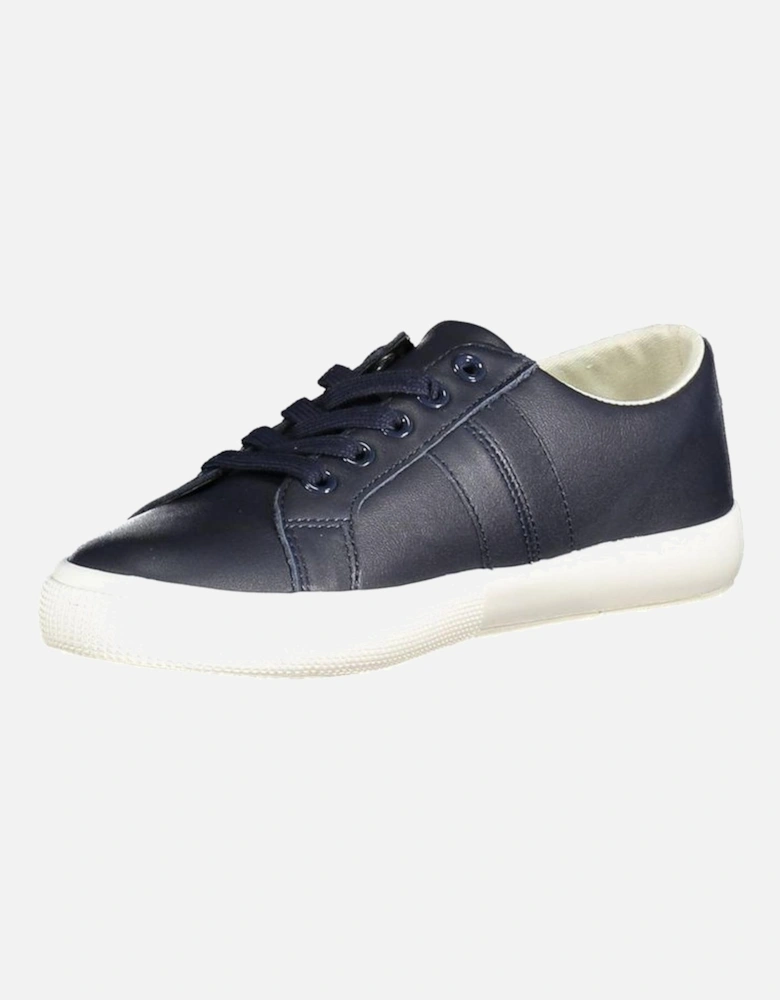 Blue Polyester Sneaker Women