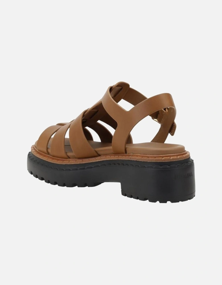 Sandals with a tread sole Women - Brown Sandals