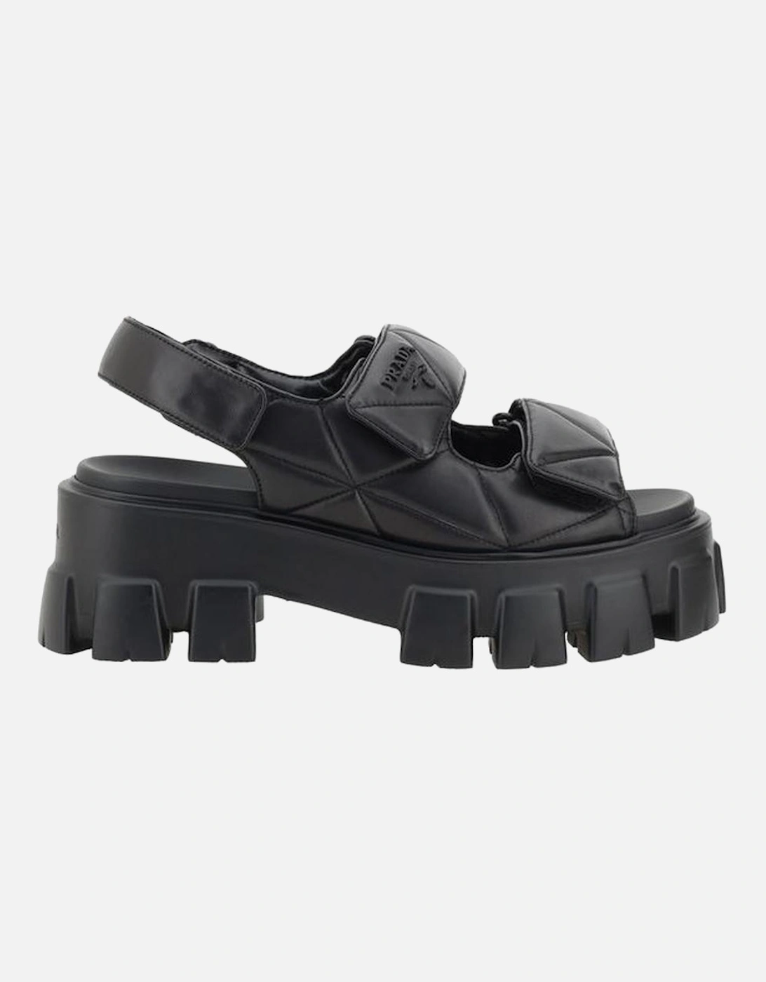 Sandals with lug sole Women - Black Sandals, 5 of 4