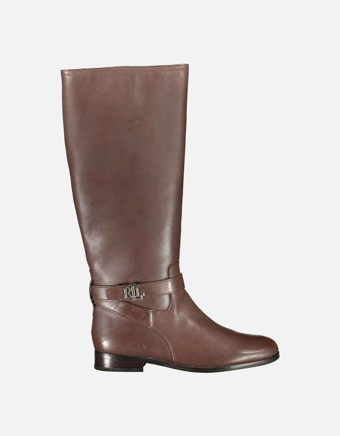 Contrasting Detail High Boot with Side Zip Women - Brown, 4 of 3