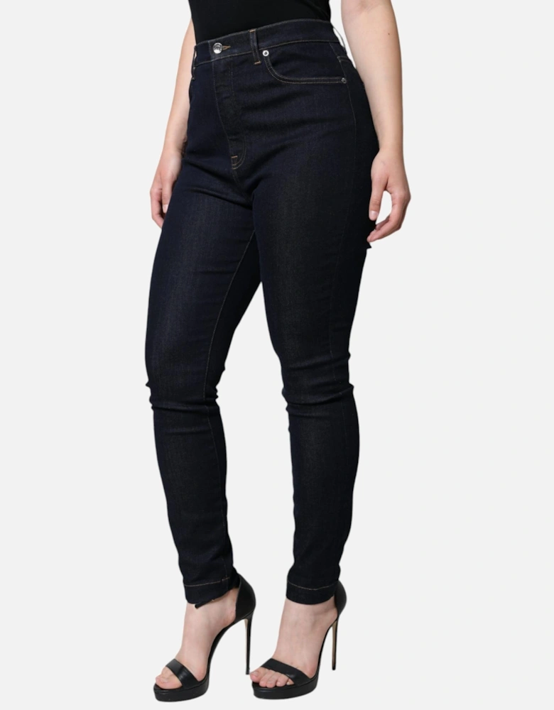 High Waist Skinny Jeans with Pockets Women - Black Jeans