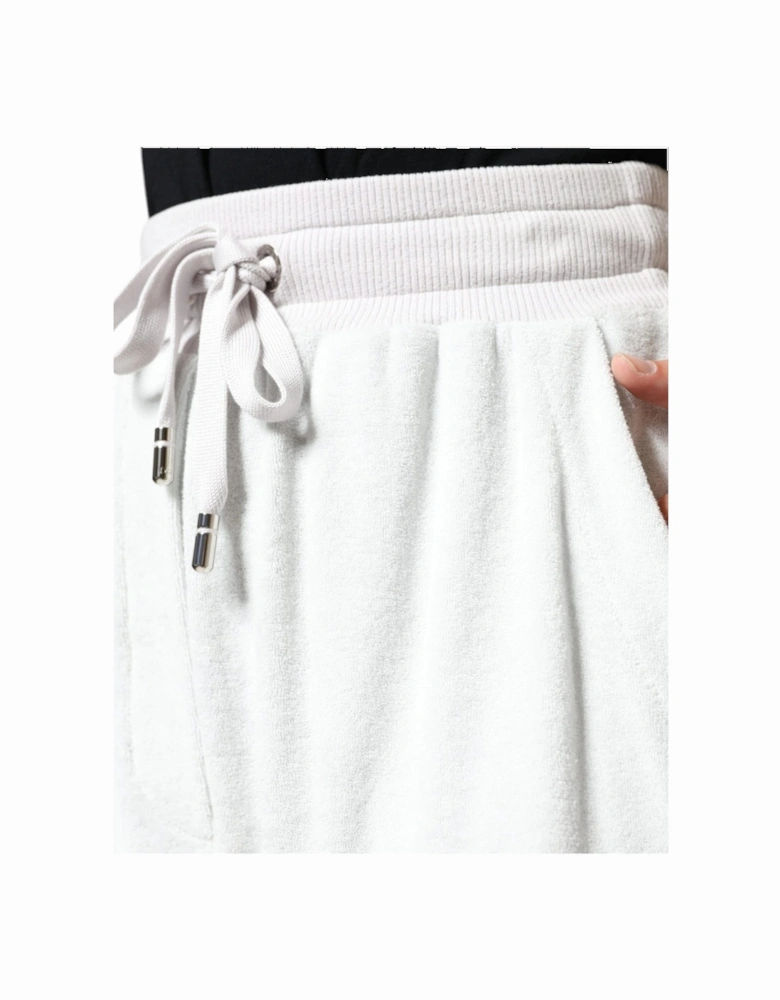 Mid Waisted Regular Fit Jogger Pants Women - White Jeans