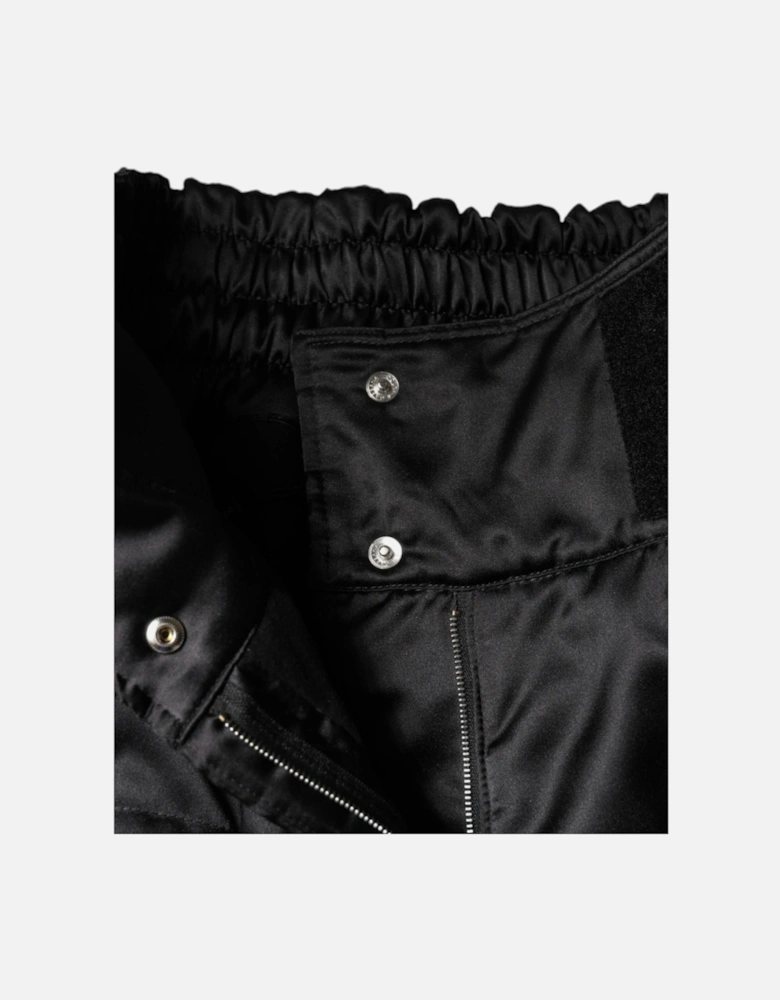 Quilted High Waist Boot Cut Pants Women - Black Jeans