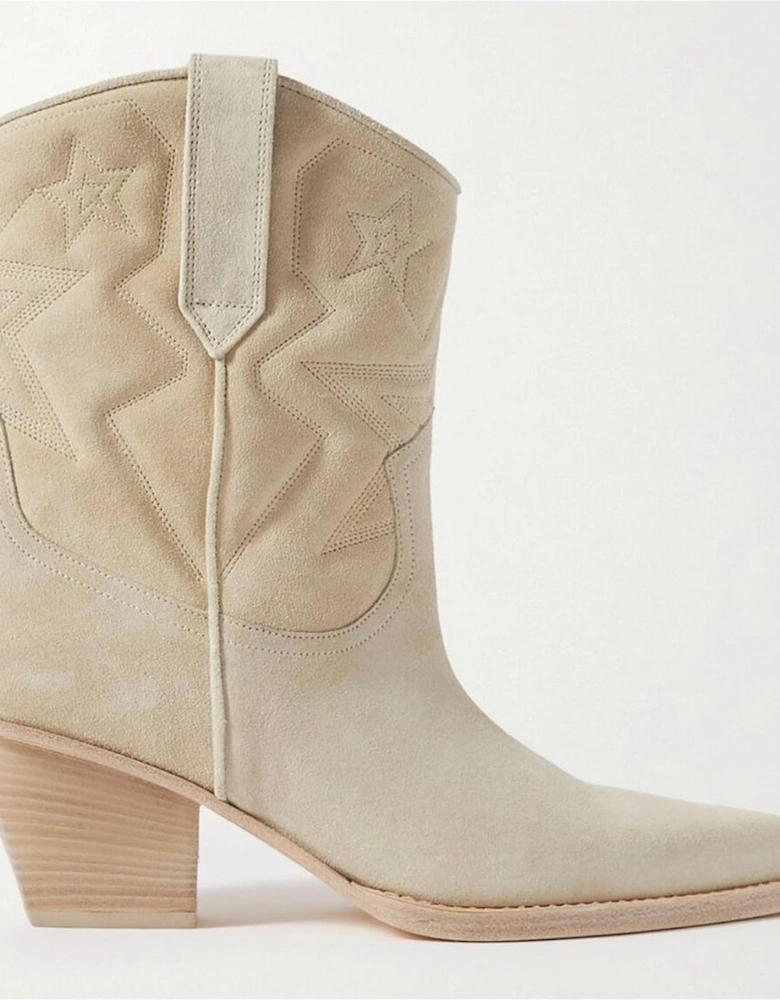 Beige Leather Boot Women