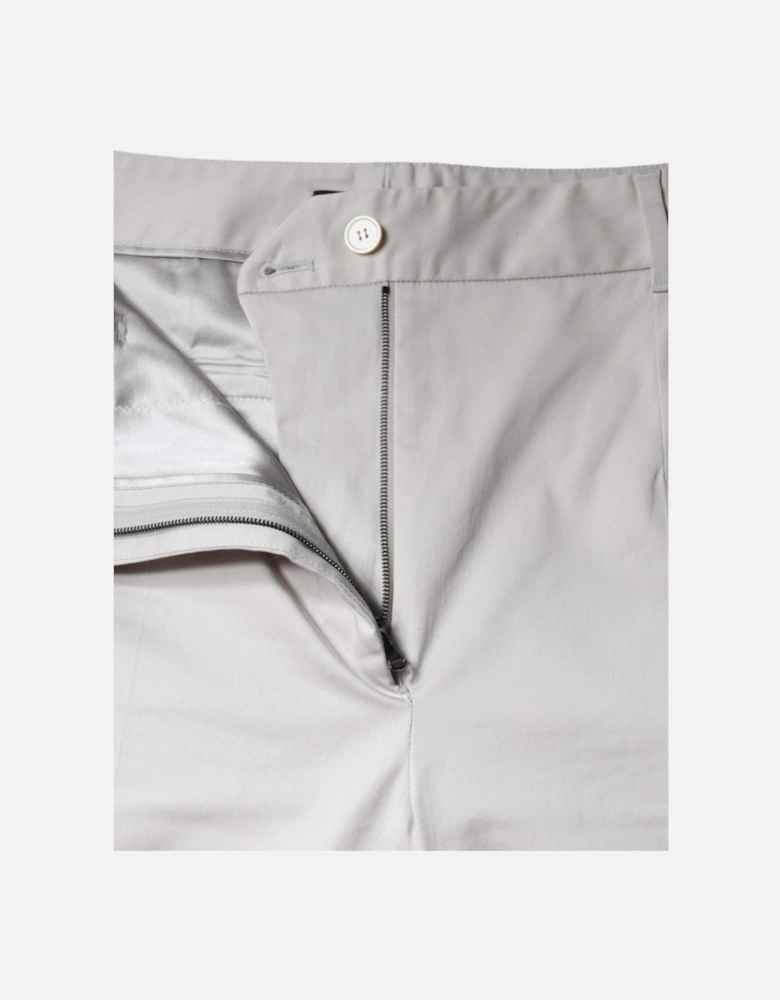 Mid Waist Cropped Pants with Zipper Closure Women - White Jeans