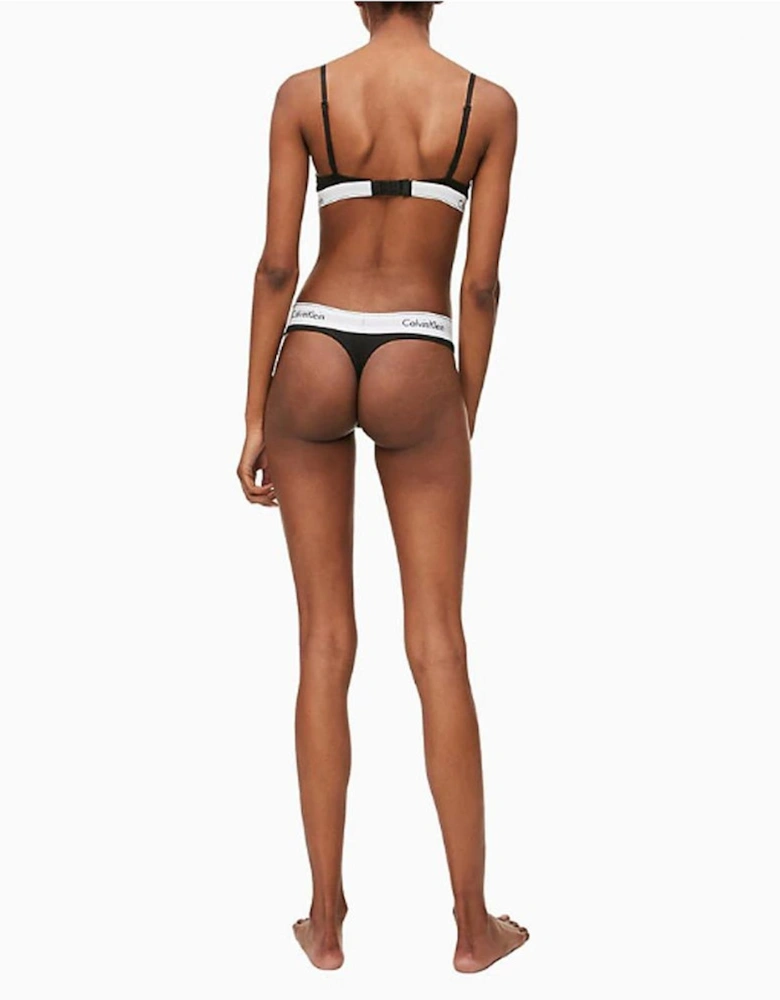 Cotton Modal Blend Briefs and Thong Set Women - Black Underwear