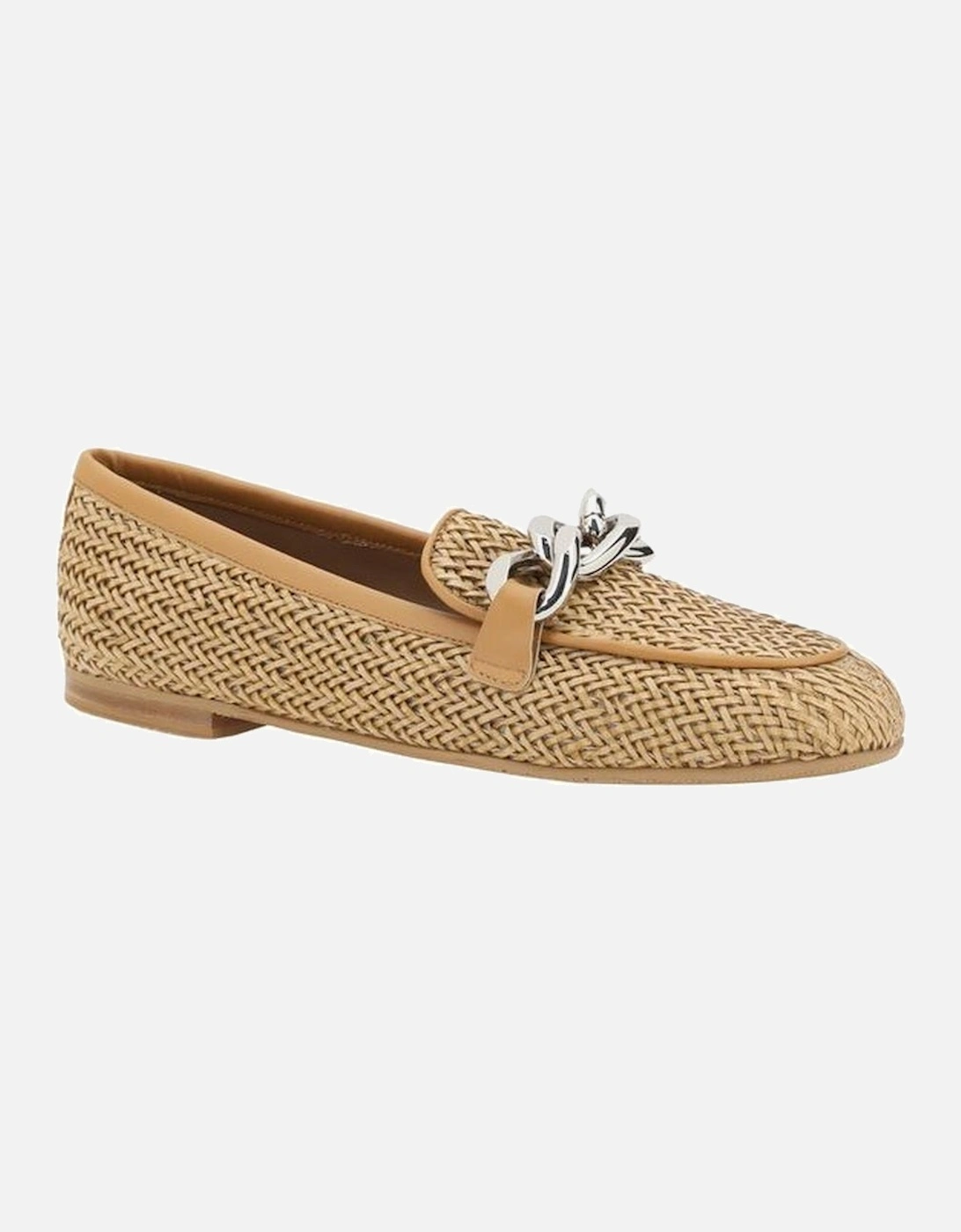 Woven leather Loafers Women - Beige Flats