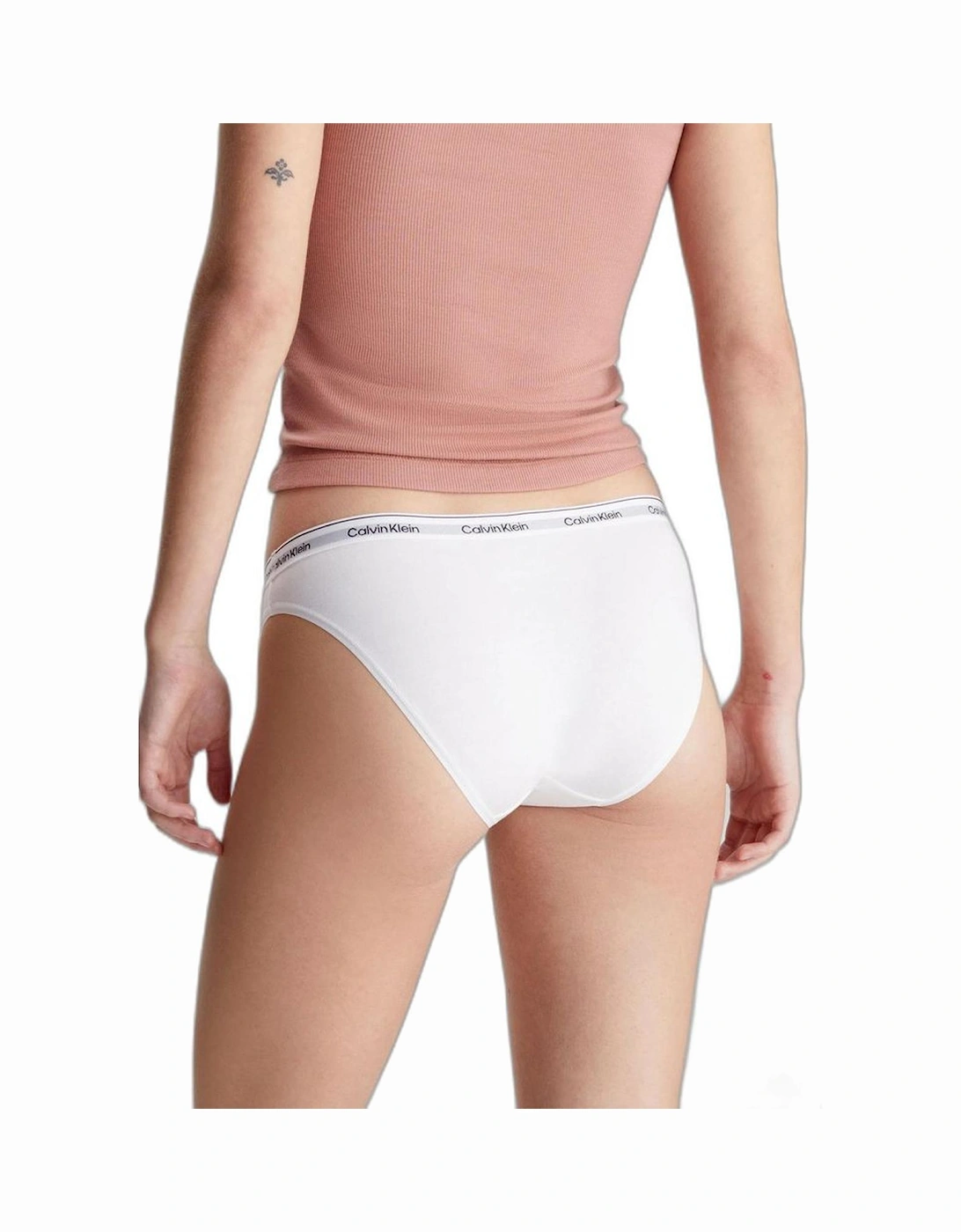 Cotton Blend Briefs and Thong Set Women - White Underwear