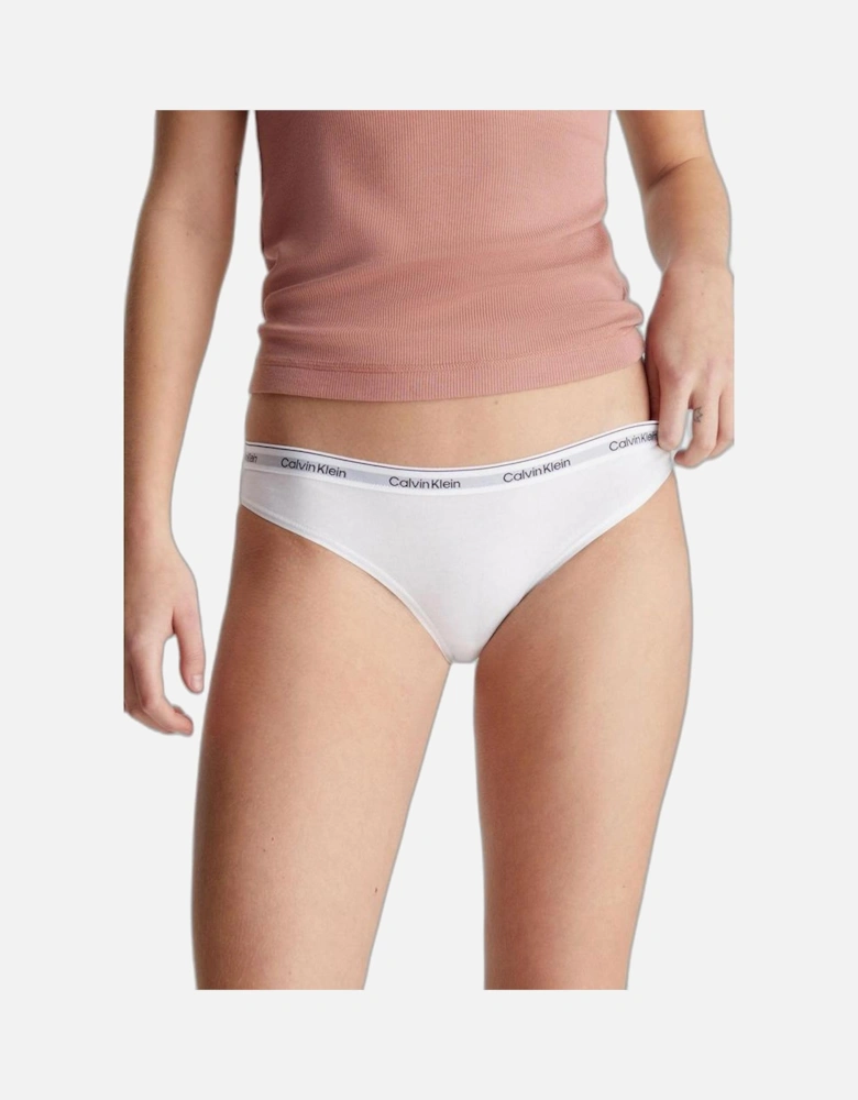 Cotton Blend Briefs and Thong Set Women - White Underwear