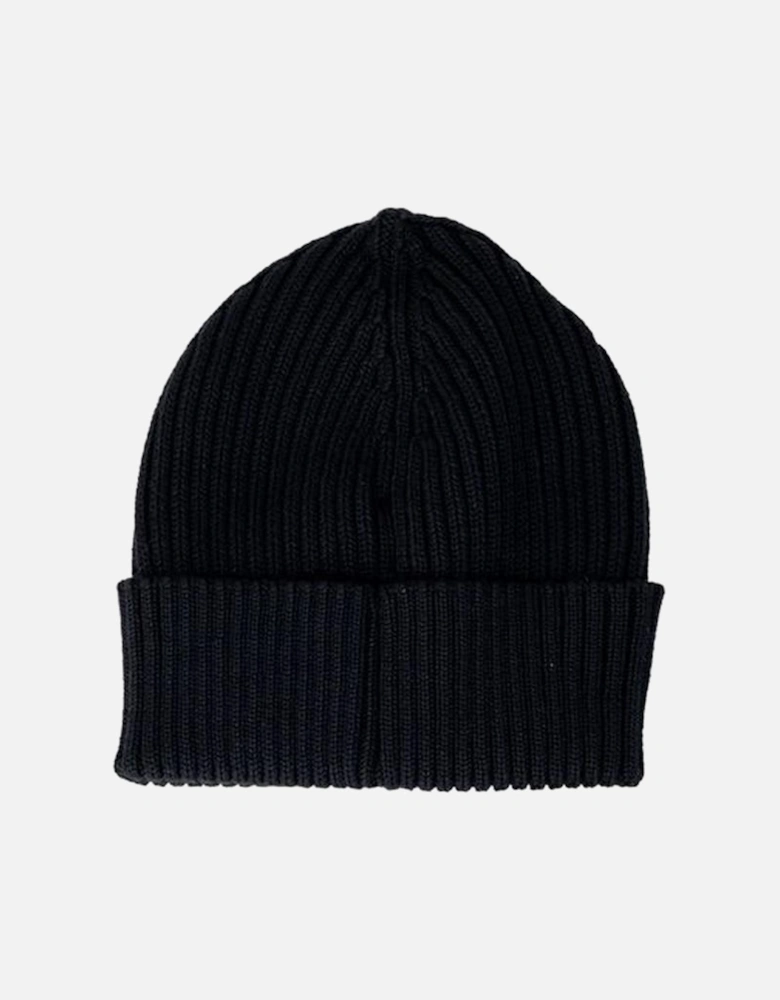 Wool Acrylic Blend Beanie Women - Black Hats