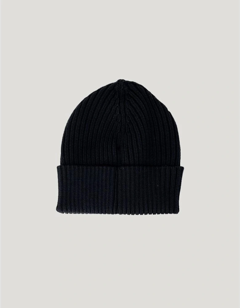 Wool Acrylic Blend Beanie Women - Black Hats