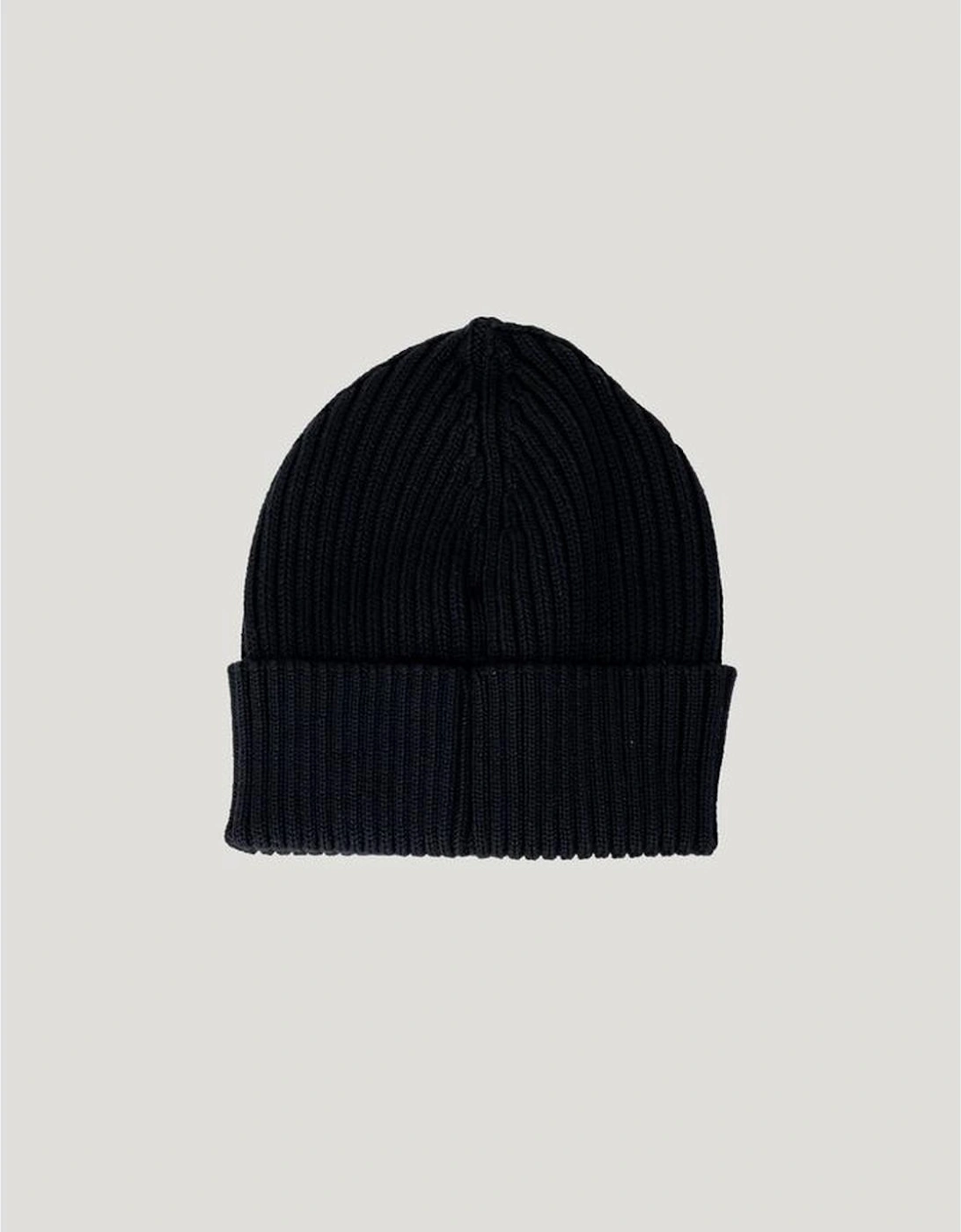 Wool Acrylic Blend Beanie Women - Black Hats
