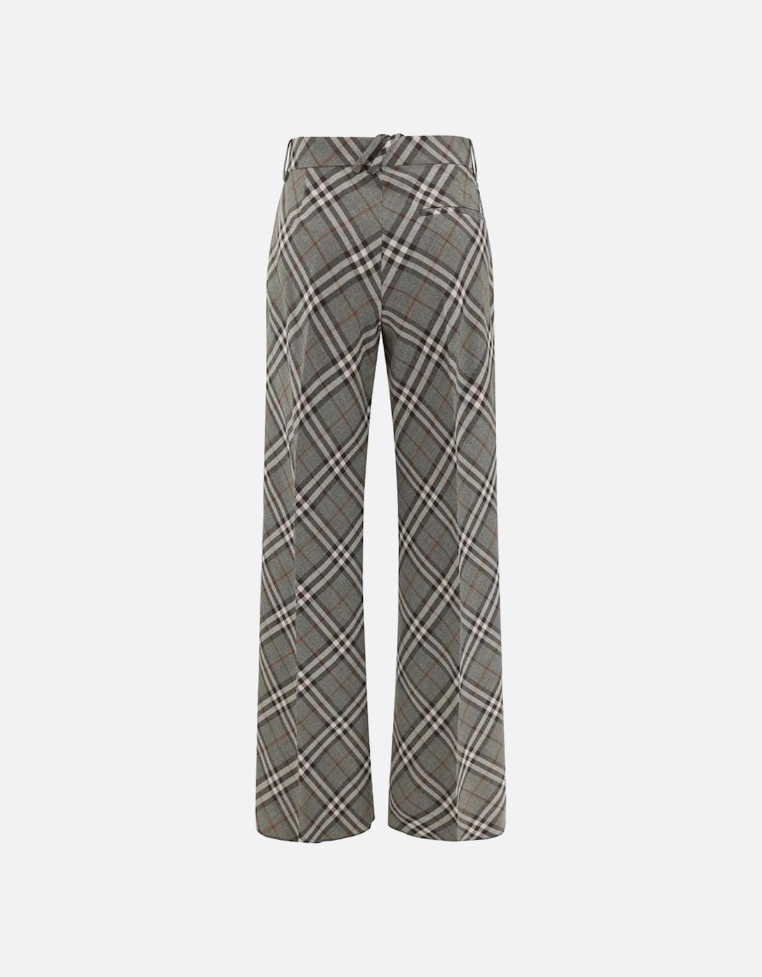 Archive Check Tailored Pants with Belt Loops Women - Gray Jeans