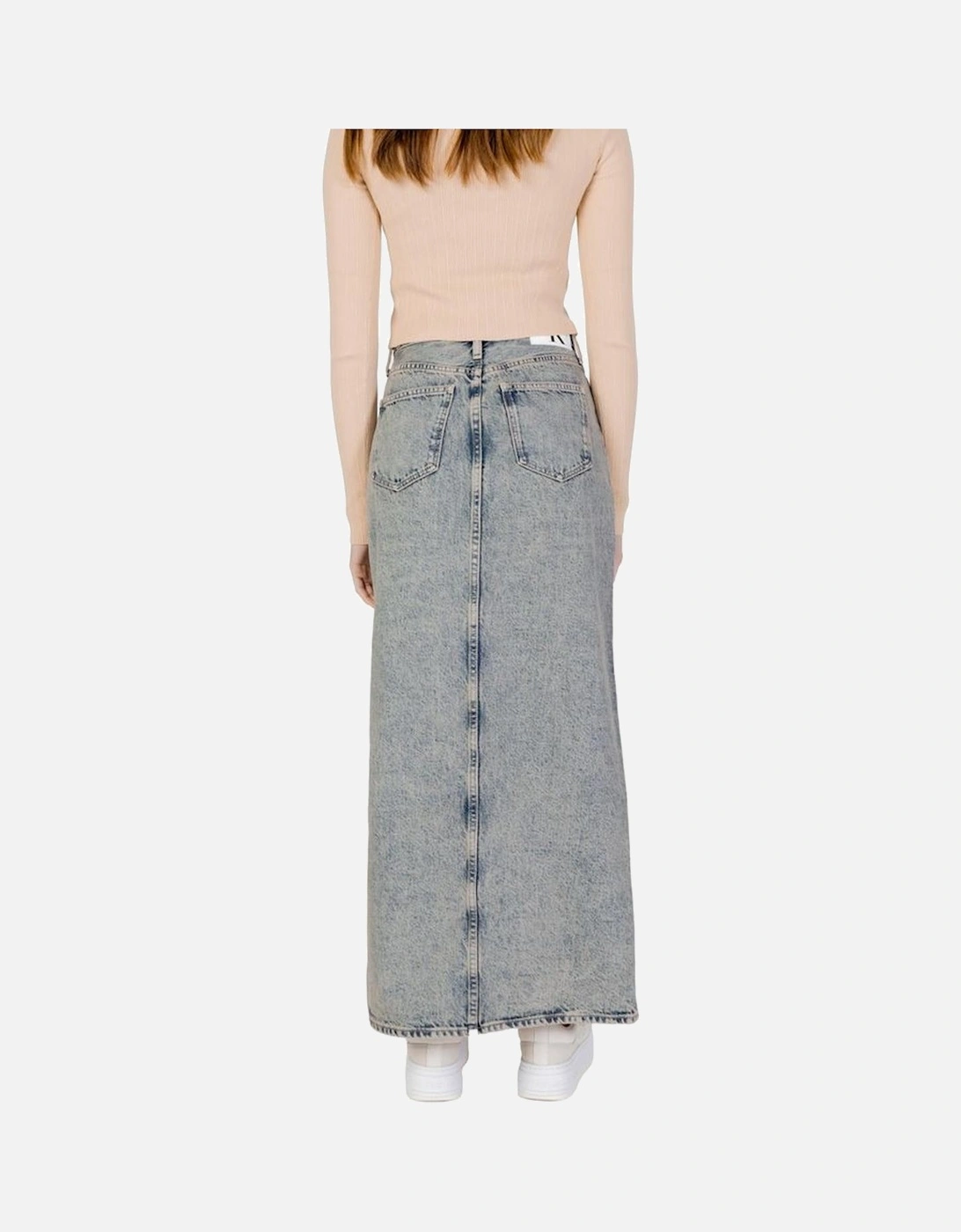 Womens Cotton Long Skirt - Blue