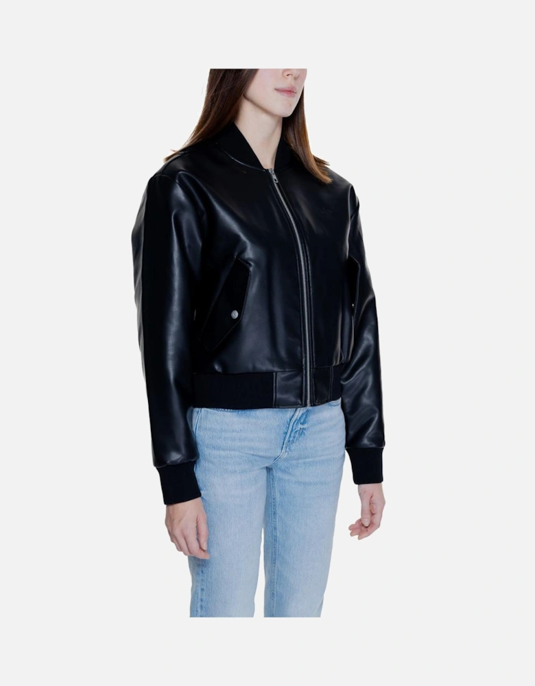 Polyurethane-Blend Hooded Jacket Women - Black Jackets