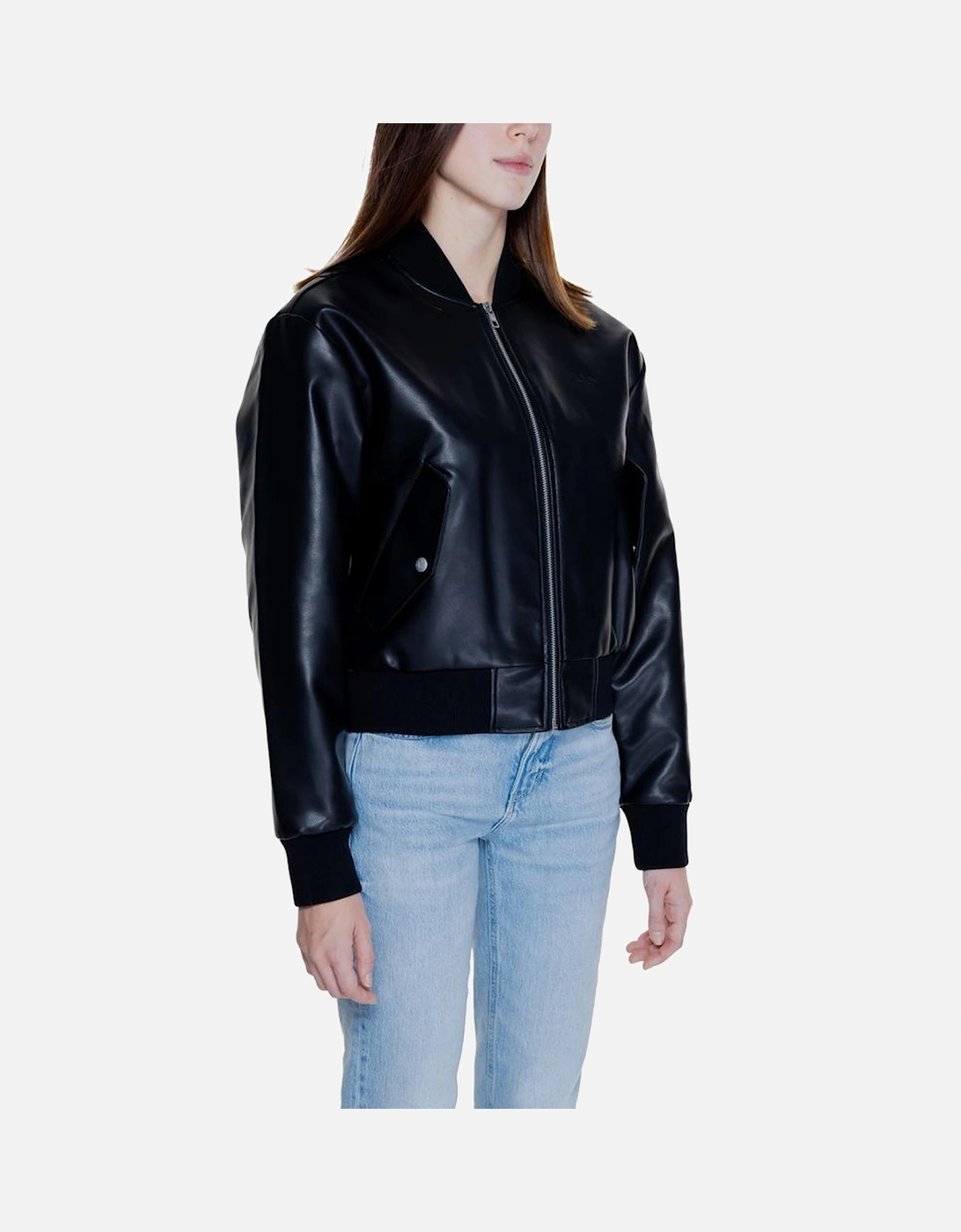 Polyurethane-Blend Hooded Jacket Women - Black Jackets