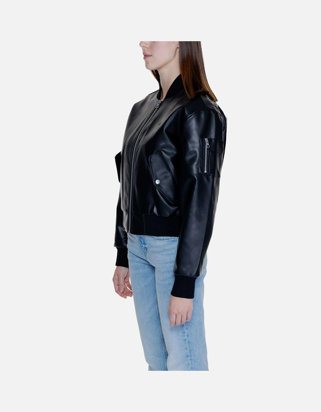 Polyurethane-Blend Hooded Jacket Women - Black Jackets