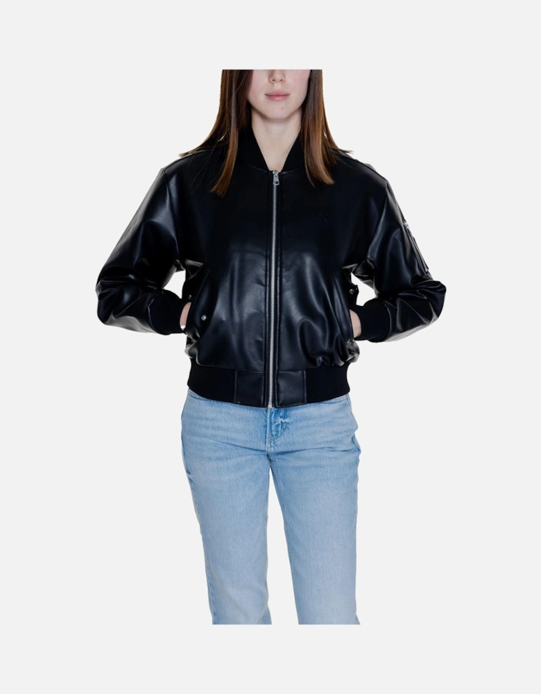 Polyurethane-Blend Hooded Jacket Women - Black Jackets