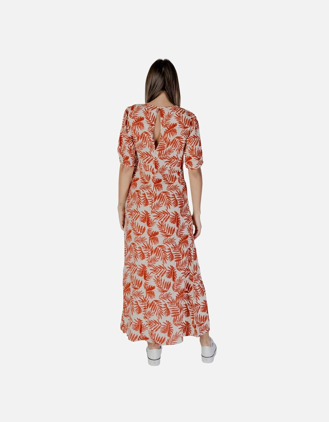 Long Sleeve Viscose Midi Dress Women - Red Dresses