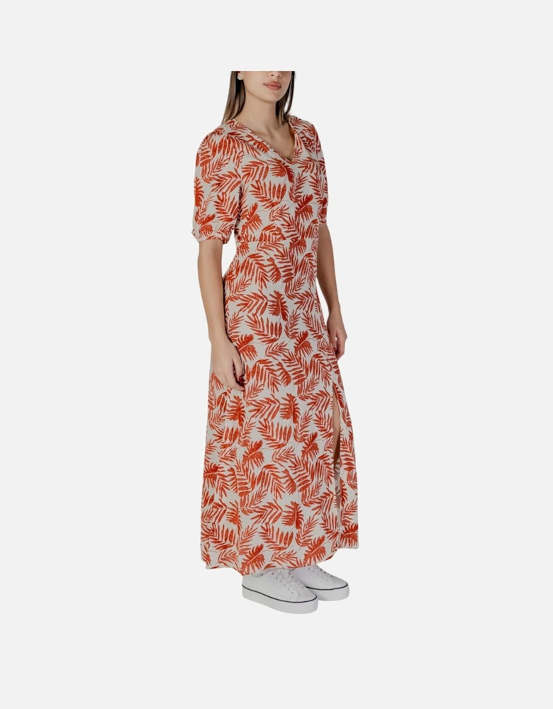 Long Sleeve Viscose Midi Dress Women - Red Dresses
